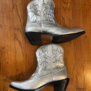 Silver Cowboy Boots